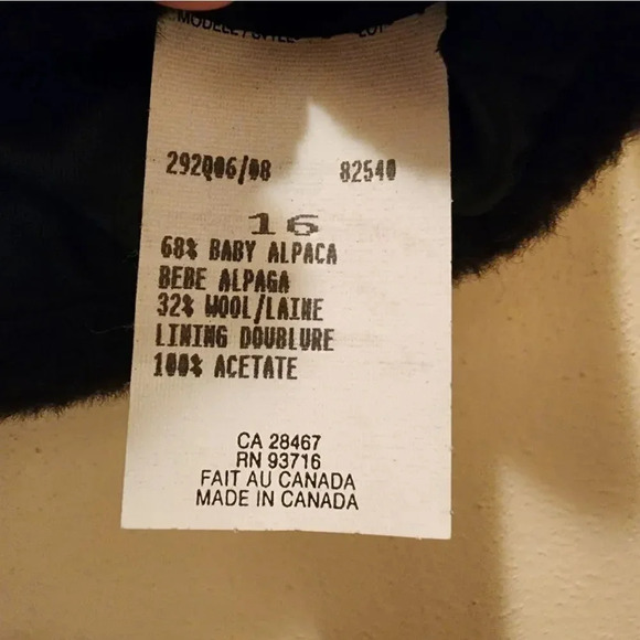 Marissa Minicucci Women's 68% Baby Alpaca Zip Fleece/Jacket Black Size 16 - Picture 3 of 6